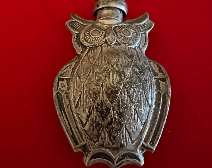Vintage Tiffany & Co. Sterling Silver Perfume Bottle Owl, Lover Antiques and Vintage