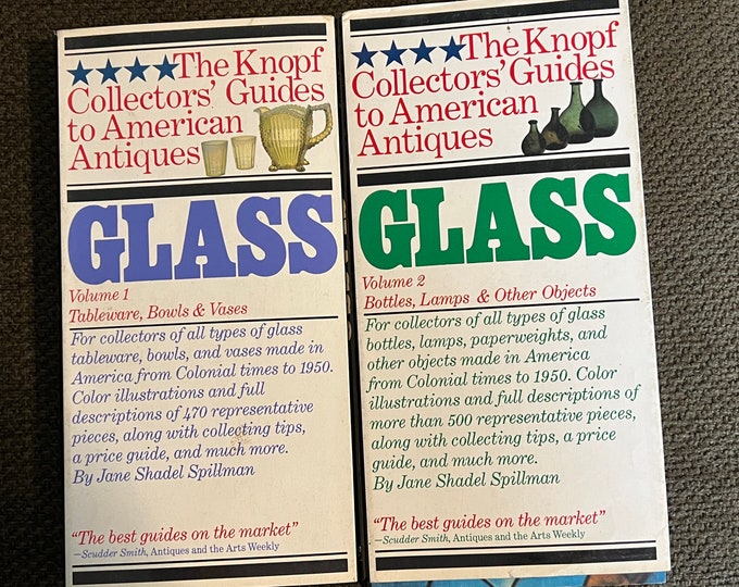 The Knopf Collectors’ Guides to American Antiques, Glass Volume 1 & Volume 2, Lover Antiques and Vintage