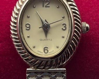 Vintage Avon Watch Stainless Steel & Garnet MOP Women display picture 1