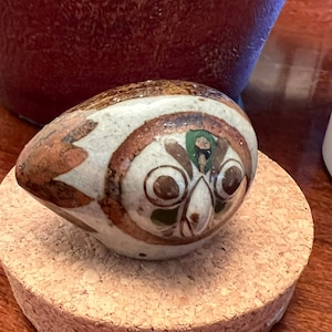 Vintage Tonala Mexican Pottery Owl - El Palomar Ken Edwards