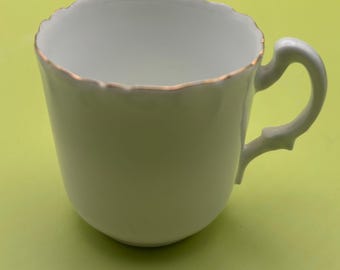 Vintage White with Gold Gilding Tea Cup Lover Antiques and Vintage