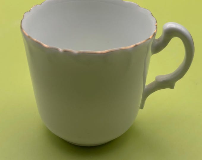 Vintage White with Gold Gilding Tea Cup Lover Antiques and Vintage