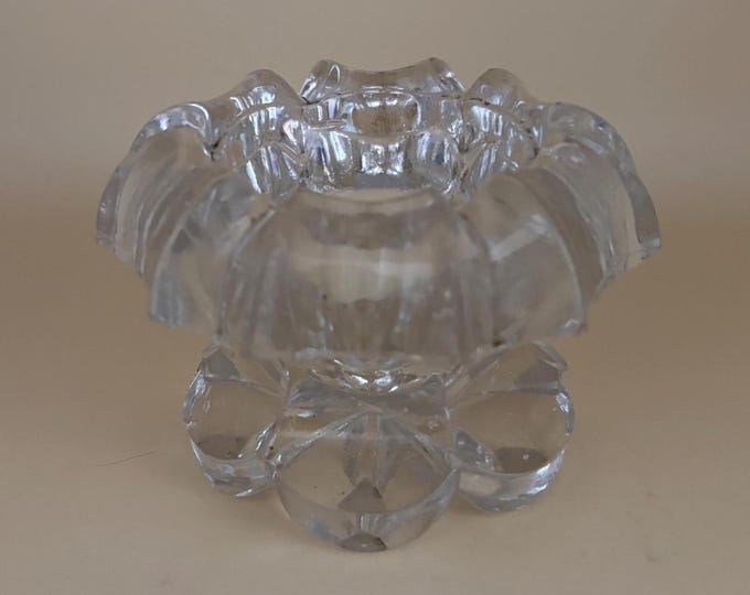 Antique Bakewell Early Flint Glass Imperial Master Salts Lover Antiques and Vintage