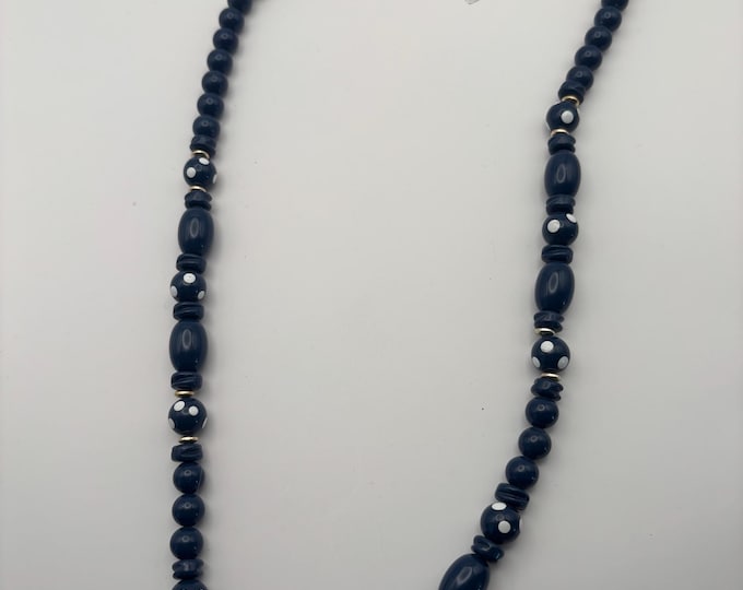 Vintage Black Genuine Lucite Necklace Unique Gift Opportunity Lover Antiques and Vintage