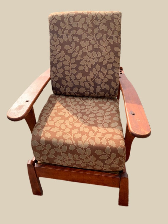 Vintage Recliner Morris Chair With Cushions Etsy