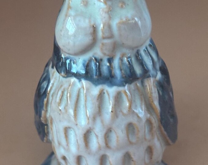 Dissing Keramik Owl Figurine Hovedgaard Made in Denmark, Ceramic Glazed Statue