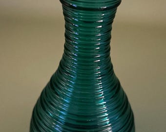 Vintage Imperial Spun Glass Green Blue Vase Lover Antiques and Vintage