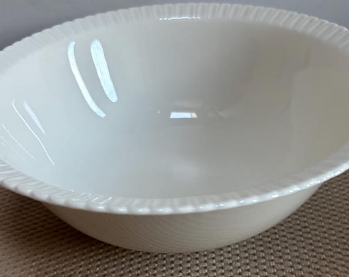 Vintage Shelledge White Vegetable Bowl with Narrow Flutes Edging Syracuse China Lover Antiques and Vintage