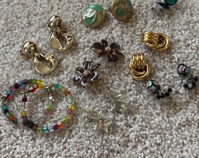 Vintage Earrings Collection Variety Jewelry Lot Lover Antiques and Vintage