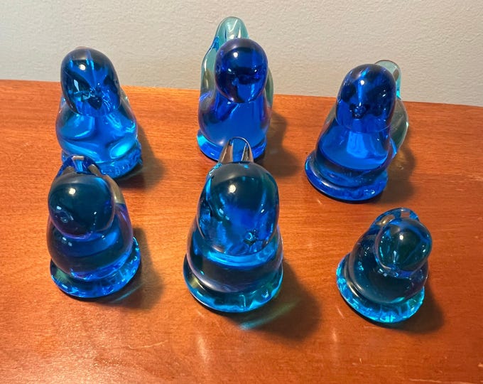 Vintage Bluebirds of Happiness signed by Leo Ward Family Collection of 6 various sizes early pieces