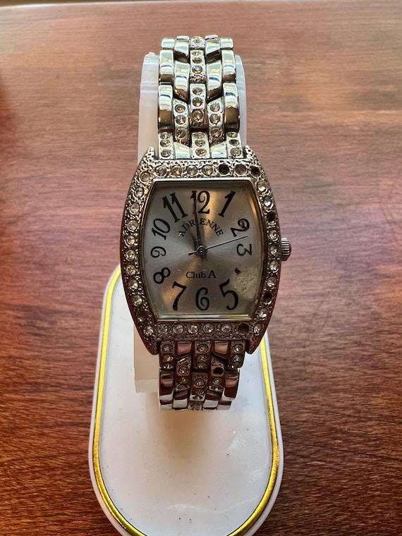 Vintage Adrienne Club A Rhinestones Silver Sparkly Watch Quartz Jewelry Lover Antiques and Vintage Etsy