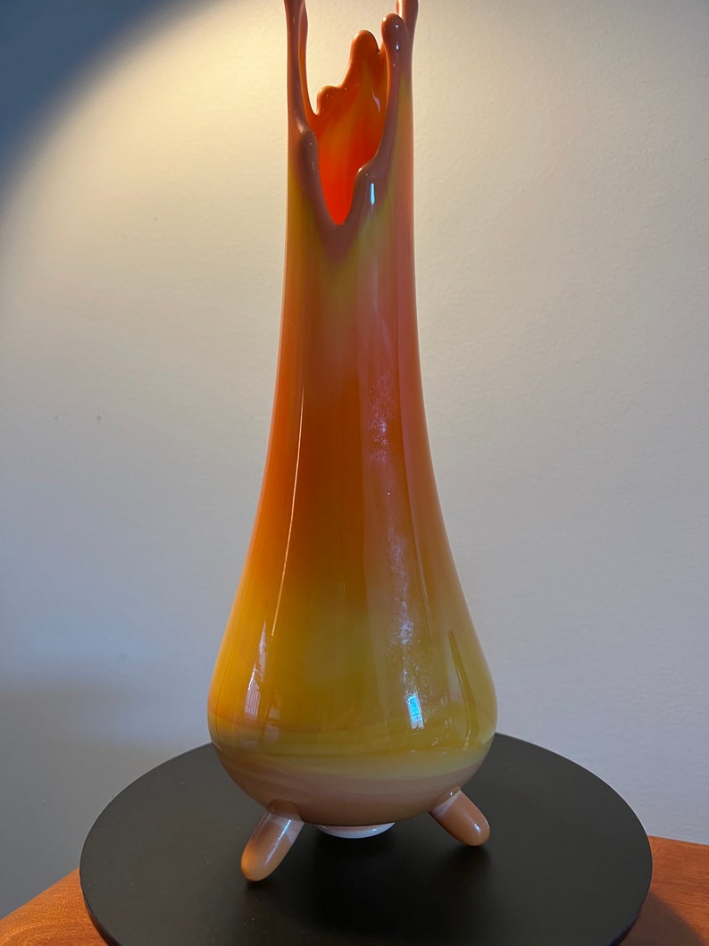 Vintage LE Smith Bittersweet Three Toe Swung Vase Orange Etsy