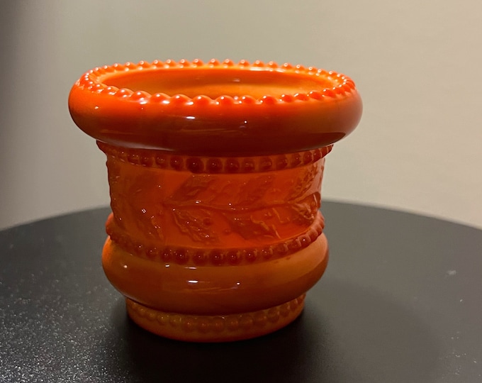 Vintage Red Orange Slag Glass Summit Art Glass Vase glows red orange with manganese Glass Art Treasures Lover Antiques and Vintage