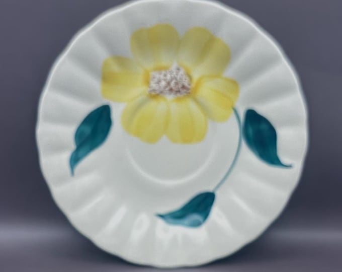 Blue Ridge Southern Potteries Saucer Plate, Ridge Daisy Yellow Flower Design, Lover Antiques and Vintage