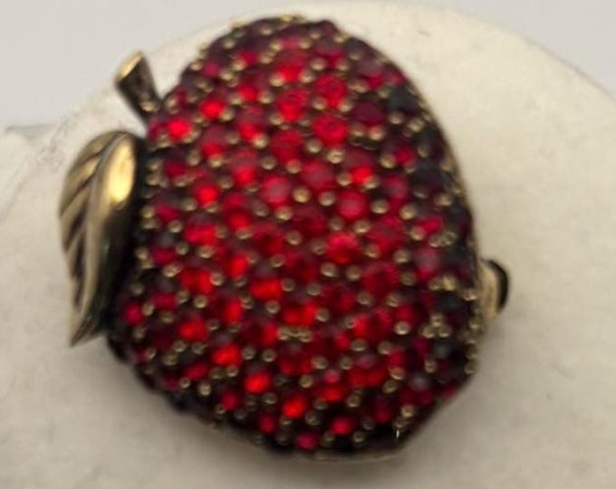 Vintage Monet Gold & Crystal Rhinestones Butterfly Pin Brooch Lover Antiques and Vintage