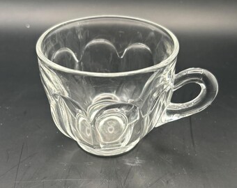 Antique Heisey Glass Mug Cup with Handle Crystal Glass Cup Lover Antiques and Vintage