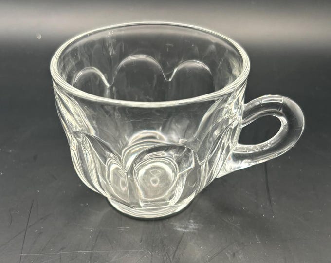Antique Heisey Glass Mug Cup with Handle Crystal Glass Cup Lover Antiques and Vintage