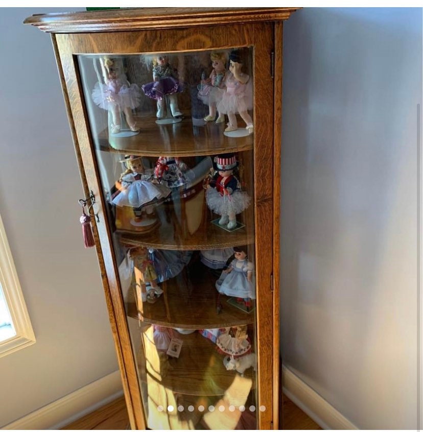 Antiguo armario de madera de roble tigre curio tallado patas | Etsy