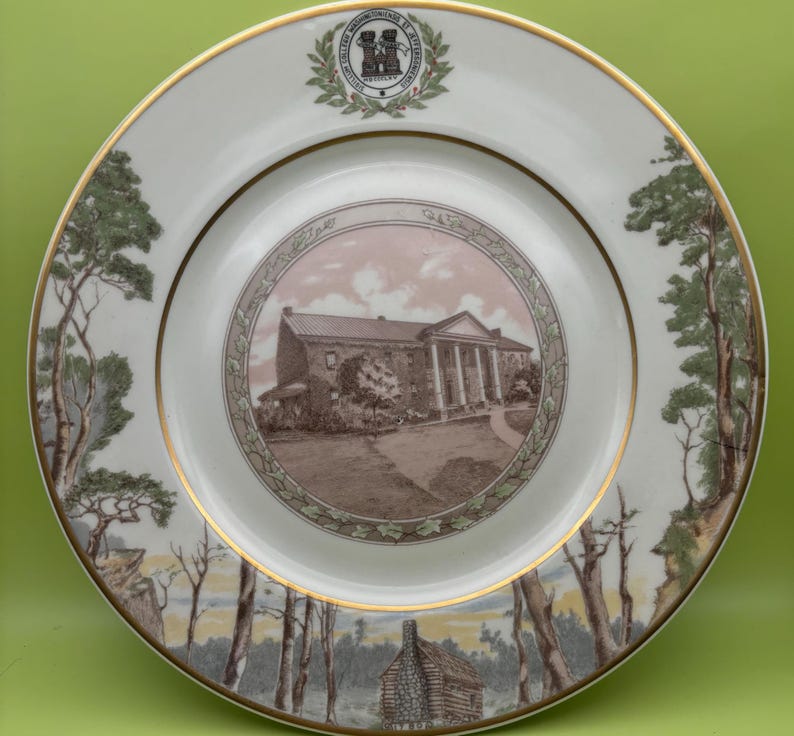 Vintage Washington and Jefferson College Plate Historical Plates Lover