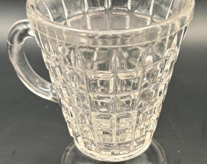 Antique EAPG Footed Glass Mug Cup Lover Antiques and Vintage