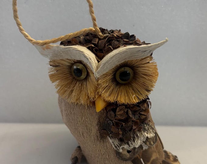 Vintage Owl Figurine Made of Wood Statue Lover Antiques and Vintage