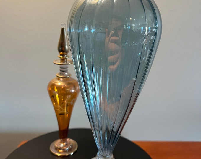 Vintage Perfume Bottle Collection of 2 Decanters Gold Lined, Glass Art, Pretty Bottles,  Artsy, Lover Antiques and Vintage