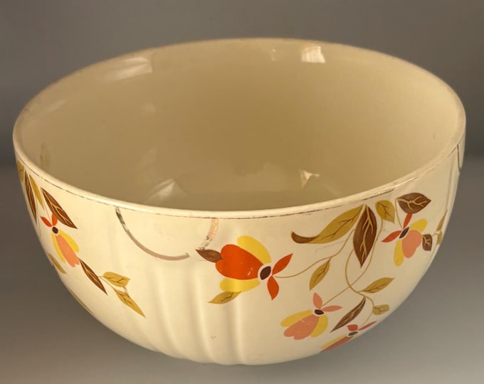 Hall China Serving Bowl Autumn Leaf Design Stoneware Lover Antiques Vintage