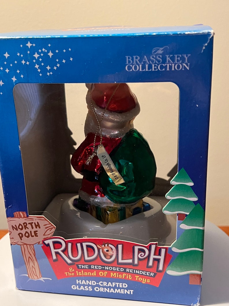 Vintage Santa Claus Ornament: Rudolph the Red-nosed Reindeer, Brass Key ...