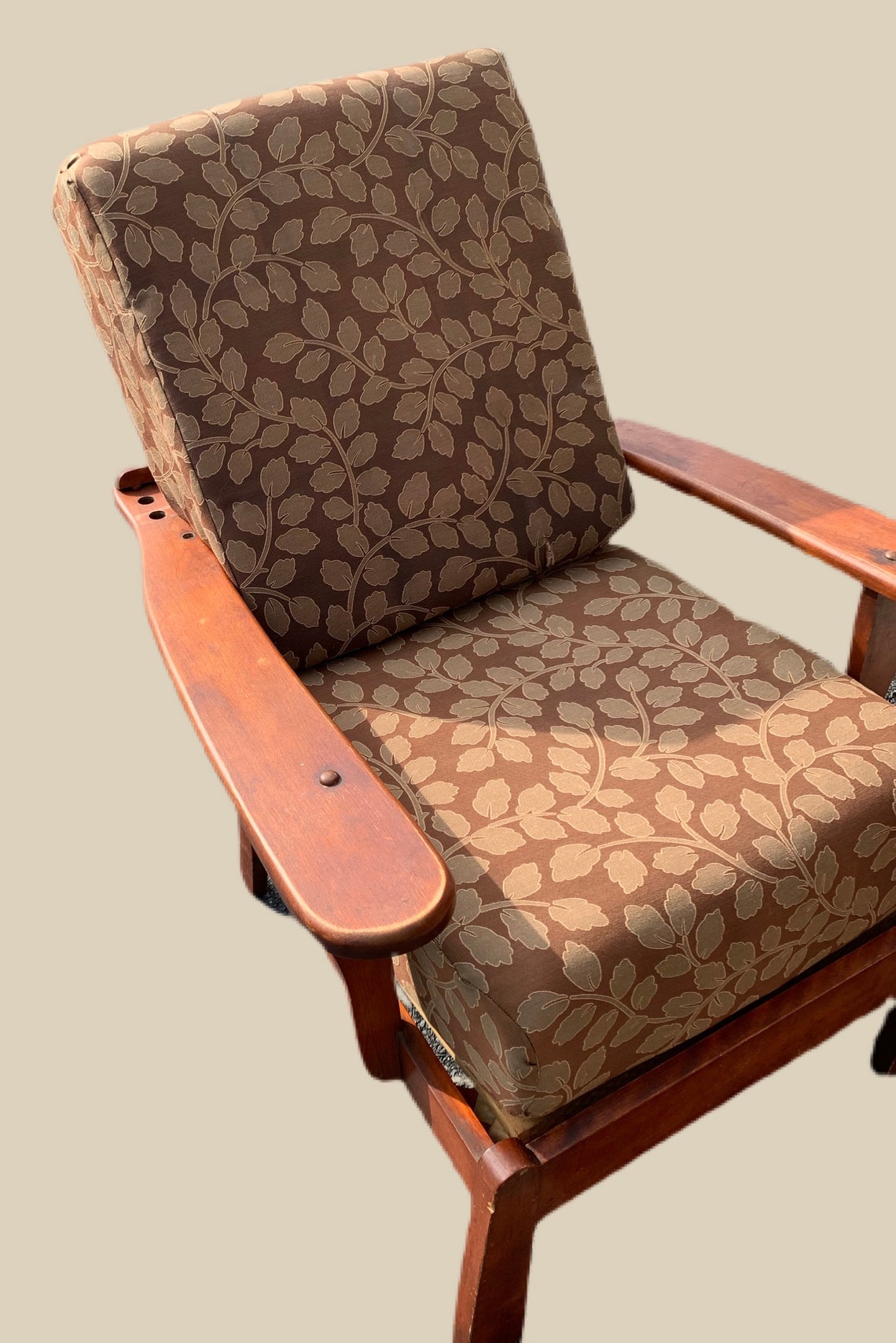 Vintage Recliner Morris Chair With Cushions Etsy