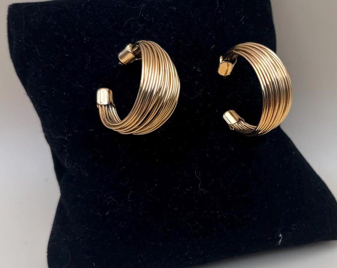 Vintage Monet Gold Earrings Lover Antiques and Vintage
