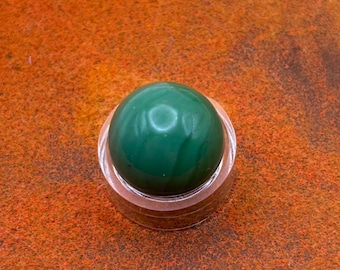 Vintage Marble King Green with Blue Striations Glass Marble Lover Antiques and Vintage