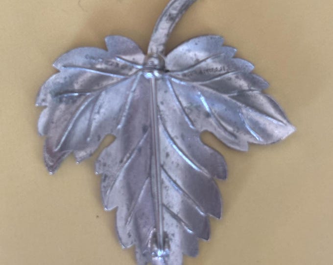 Vintage Tiffany & Co. Sterling Silver Maple Leaf Brooch