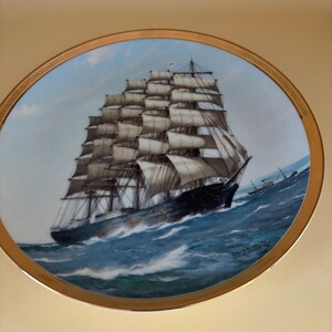 Vintage Sovereign of the Seas Decorative Plate Great Ships of Sail by Derek Gardner First Edition Lover Antiques and Vintage