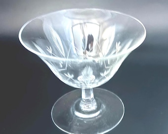 Vintage Rosenthal Crystal Wheat Etched Cut Wheat Champagne Glass Sherbet Glasses Wheat Lover Antiques and Vintage