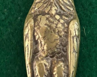 Antique Cast Brass Owl Door Knocker Made in England Lover Antiques and Vintage