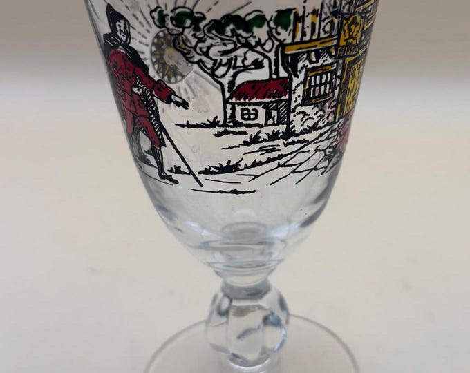 Vintage Libbey Treasure Island Cordial Glass Lover Antiques and Vintage
