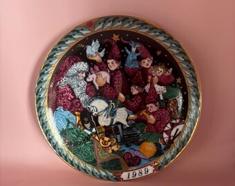 Vintage Danish Plate Santas Workshop Bing & Grondhal Santa Clause Collection Original Art Hans Henrik Hansen First Edition Lover Antiques