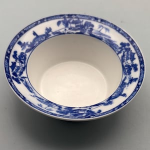 Antique Canton Cobalt Blue on Porcelain Bowl Lover Antiques and Vintage