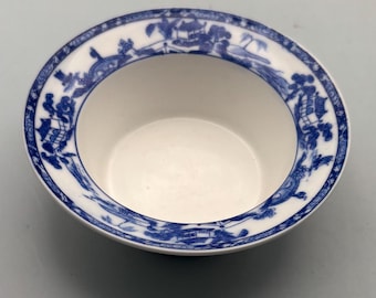 Antique Canton Cobalt Blue on Porcelain Bowl Lover Antiques and Vintage
