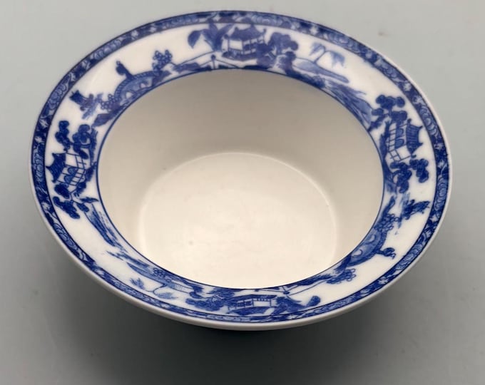Antique Canton Cobalt Blue on Porcelain Bowl Lover Antiques and Vintage
