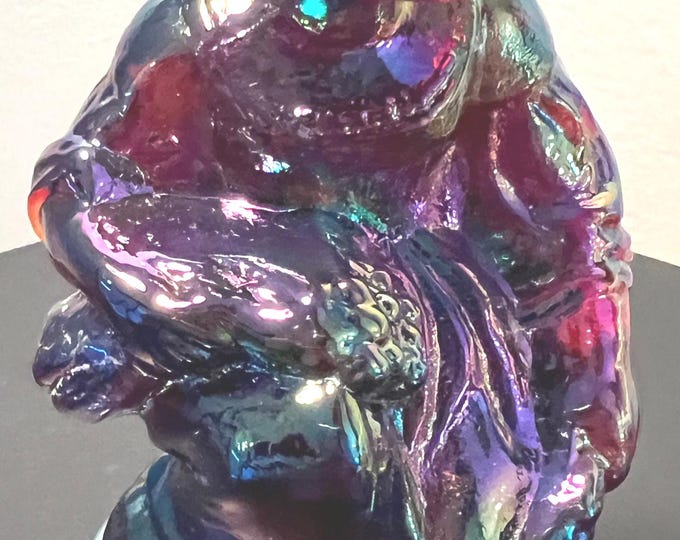 Vintage Little Women Beth #3 Summit Art Purple Carnival Glass Art Russ Vogelsong Sculpture Art Glass Figurine Lover Antiques and Vintage