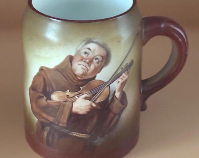 Vintage Ceramic Monk Mug, Friar Tuck Stein or Cup, Lover Antiques