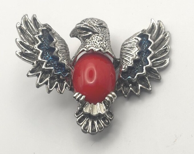 Gerry's Enamel Eagle Brooch, Onate Pin, Lover Antiques and Vintage