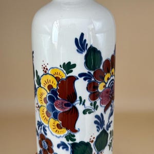 Vintage Delft Decanter with Top Made in Holland Handwerk Flowered Delft Lover Antiques and Vintage