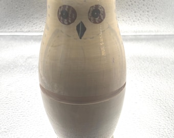 Hand Painted Wooden Snow Owl Nesting Dolls, Matryoshka Set of Wooden Owls