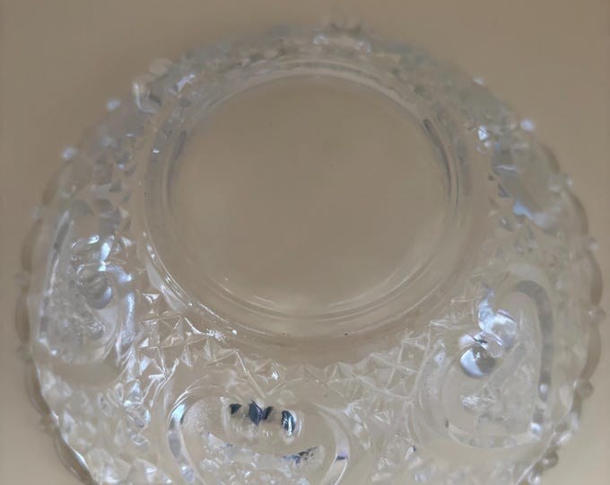 Antique Covered Glass Dish with Lid Compote on Pedestal Lover Antiques and Vintage