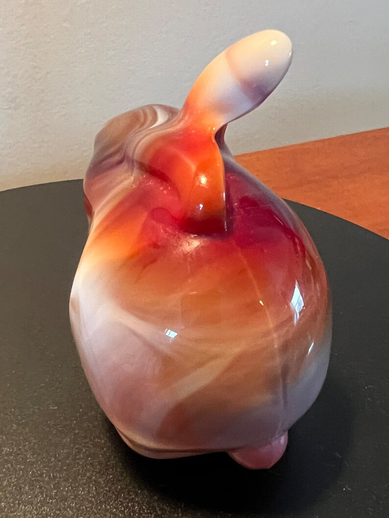 Vintage Fenton Ruby Red Slag Glass Rabbit Bunny Special Order for Levay ...