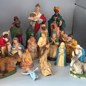 Vintage Nativity Set: Antique Christmas Decor