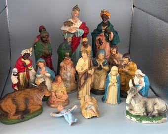 Vintage Nativity Set Lover Antiques and Vintage