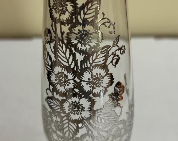 Vintage Silver on Crystal Vase By Silver City Lover Antiques and Vintage